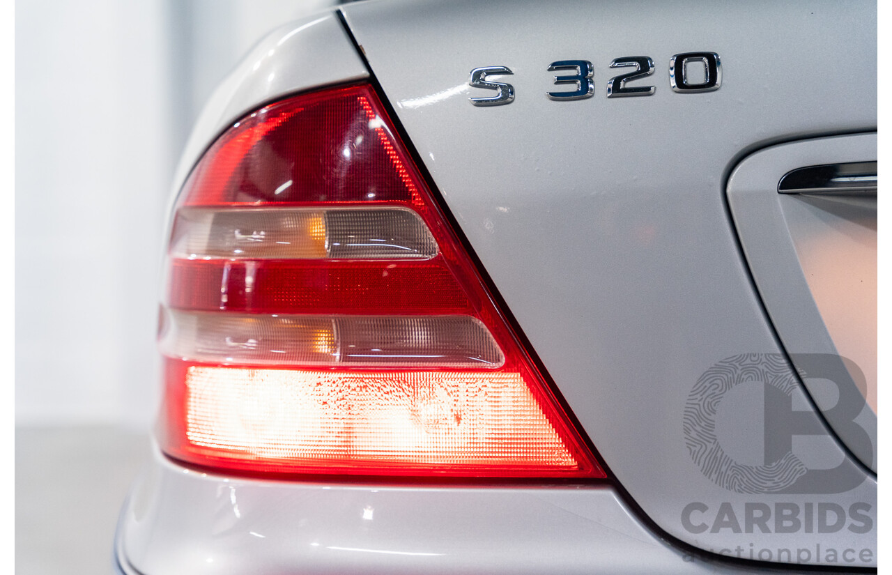 12/2000 Mercedes Benz S320 W220 4d Sedan Brilliant Silver Metallic V6 3.2L