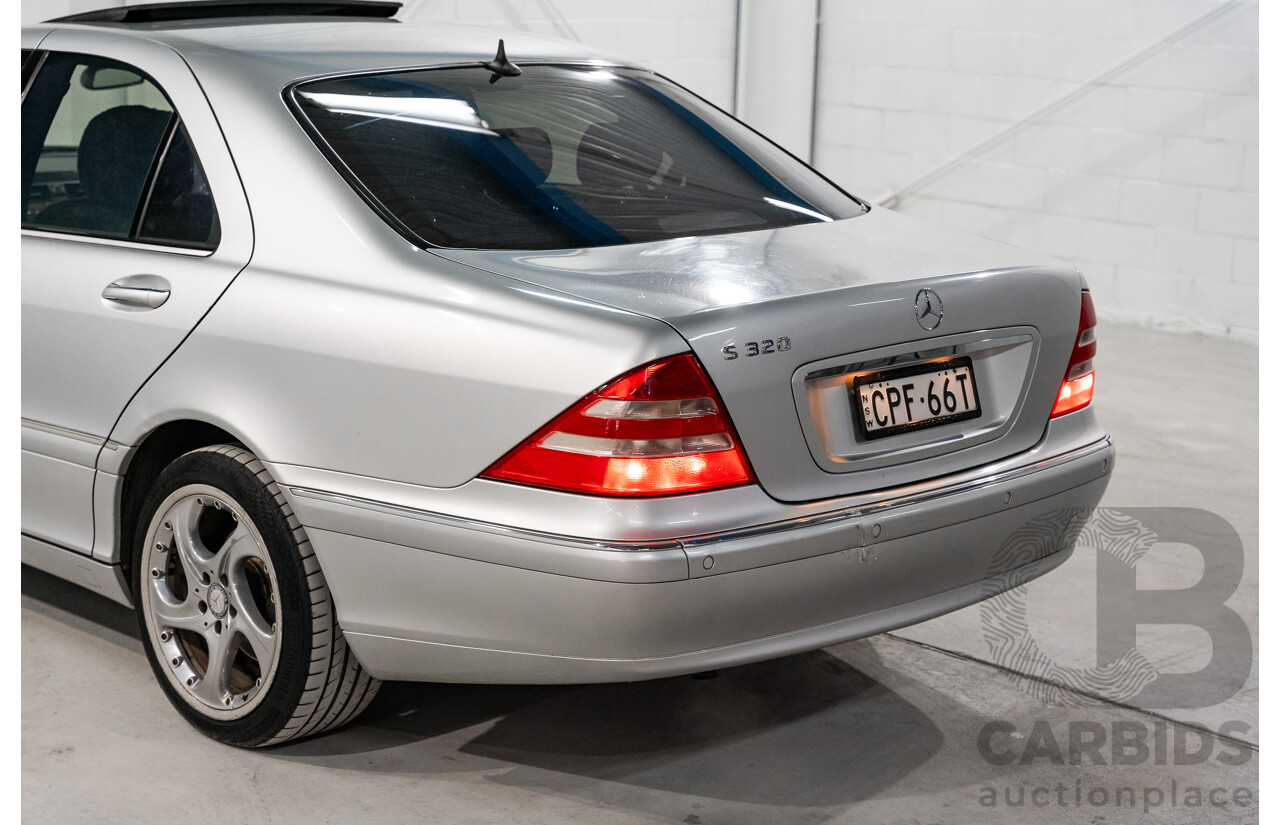 12/2000 Mercedes Benz S320 W220 4d Sedan Brilliant Silver Metallic V6 3.2L