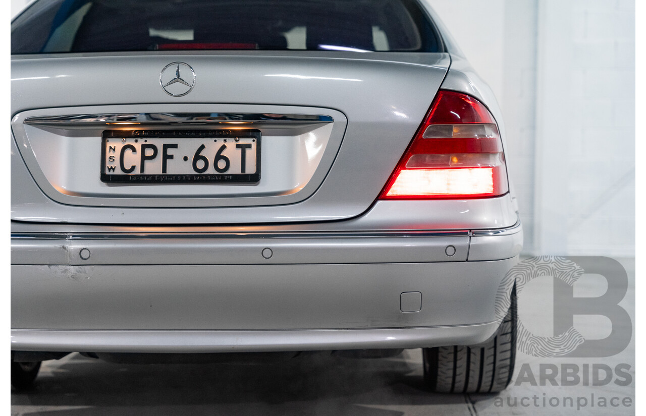 12/2000 Mercedes Benz S320 W220 4d Sedan Brilliant Silver Metallic V6 3.2L