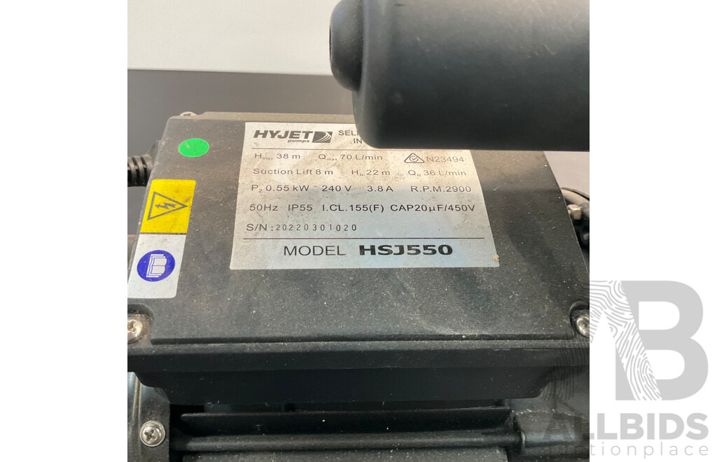 HYJET HSJ550 Pump with Pump Controller