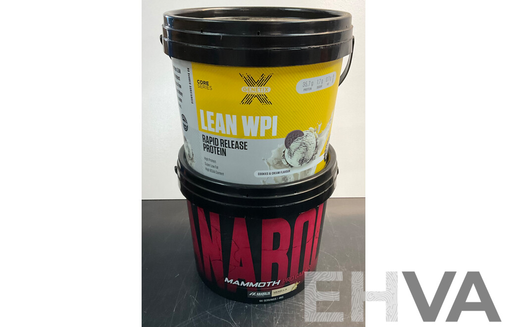GENETIX Lean WPI Rapid Release Protein 3KG &  MAMMOTH Pro Gainer 4KG