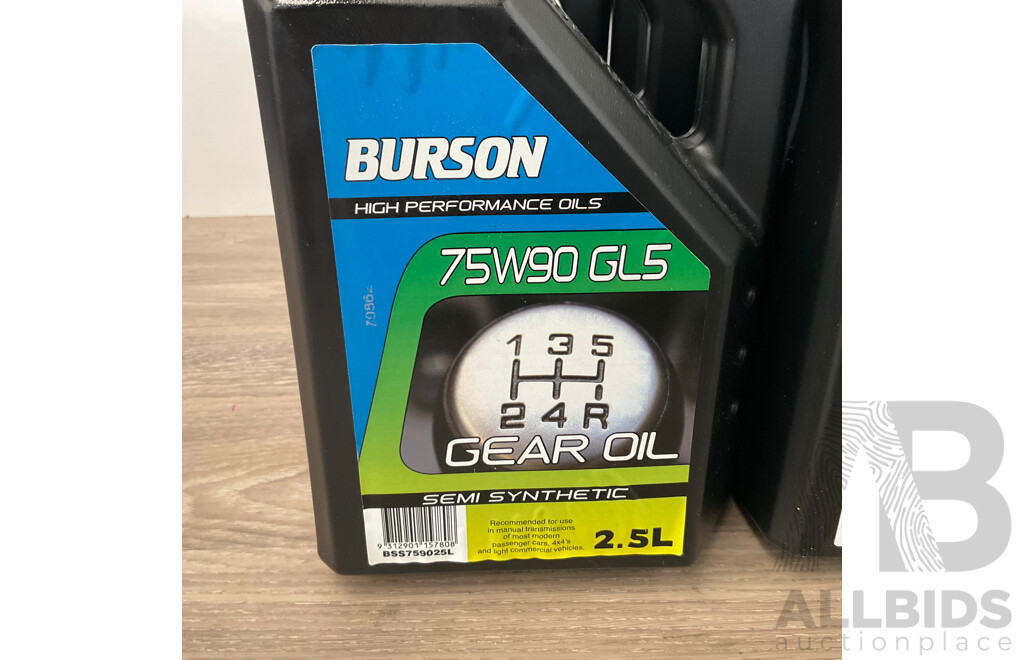 BURSON 75W90-GL5 Semi Synthetic Gear Oil 2.5 L - Lot of 6