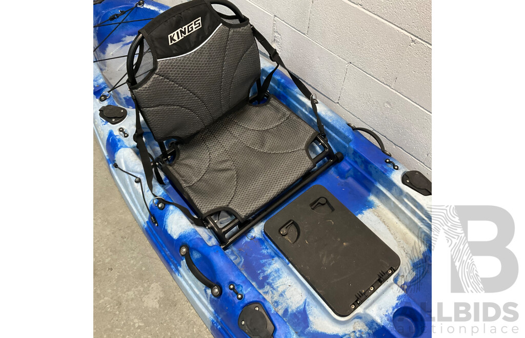 KINGS 2.85m Deluxe Single-Seat Kayak & Paddles & Kayak Trollery