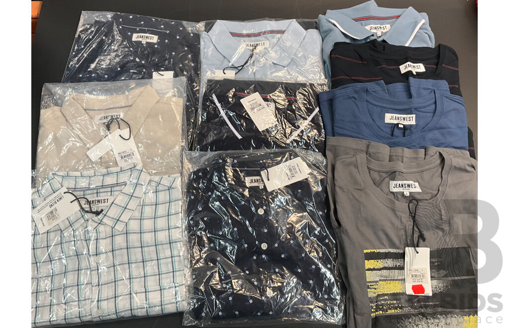 Assorted of JEANSWEST T-shirt/Shirt/POLO  (Size L ) - Lot of 10
