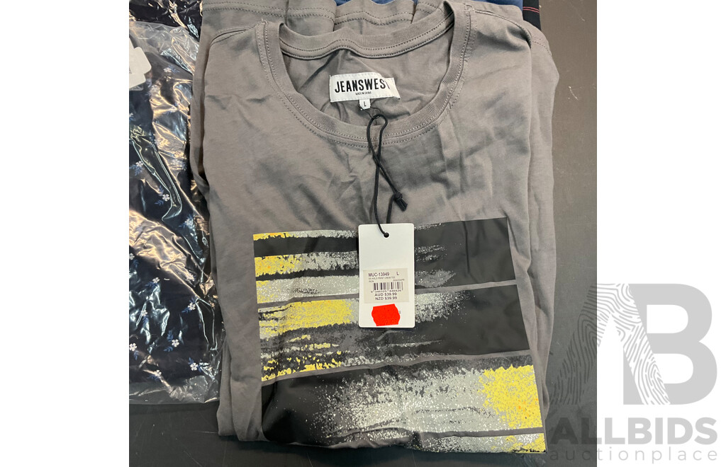 Assorted of JEANSWEST T-shirt/Shirt/POLO  (Size L ) - Lot of 10