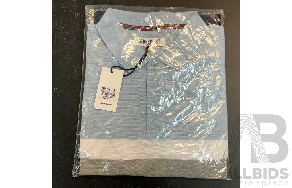 Assorted of JEANSWEST T-shirt/Shirt/POLO  (Size L ) - Lot of 10