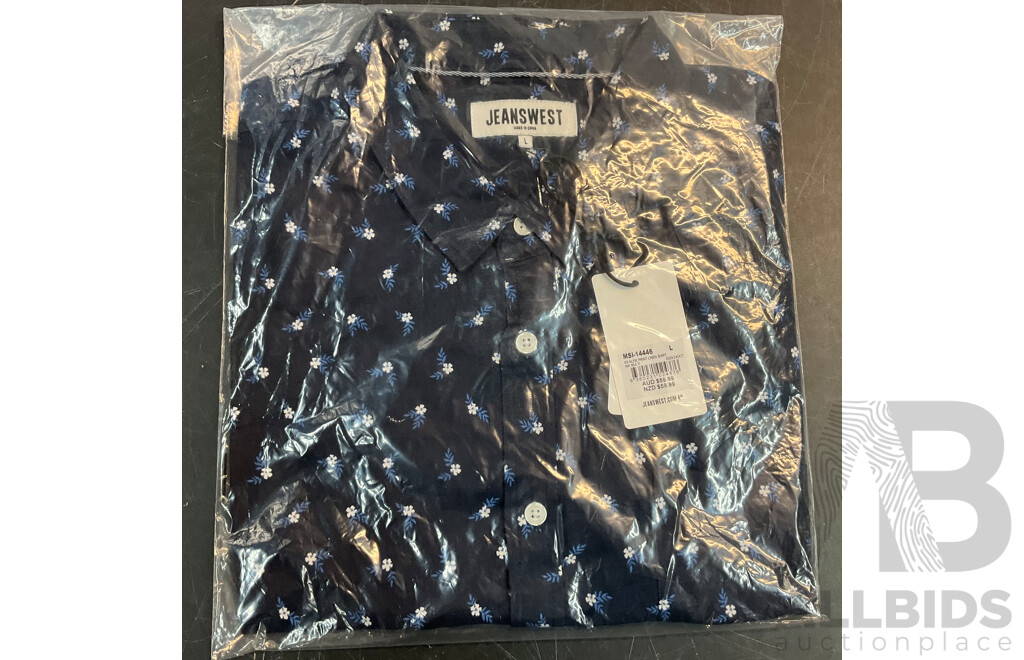 Assorted of JEANSWEST T-shirt/Shirt/POLO  (Size L ) - Lot of 10