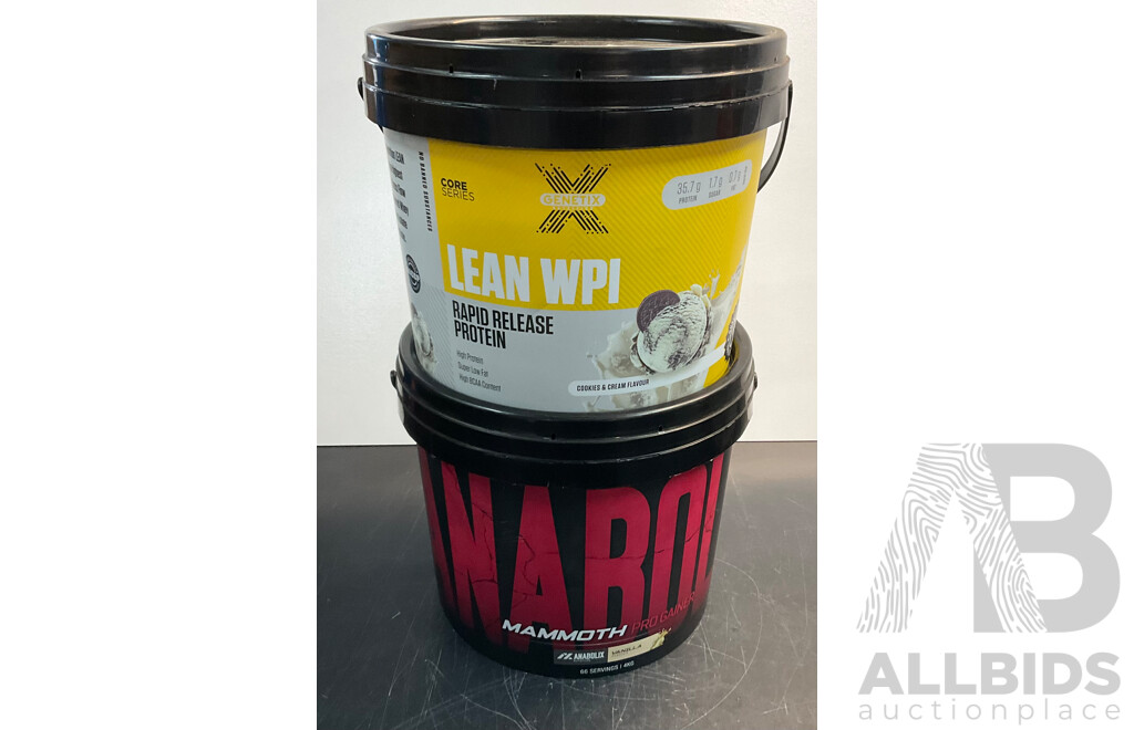 GENETIX Lean WPI Rapid Release Protein 3KG &  MAMMOTH Pro Gainer 4KG
