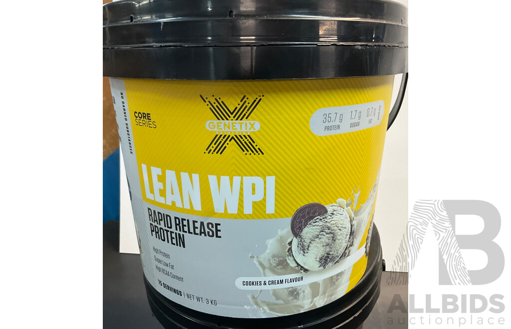 GENETIX Lean WPI Rapid Release Protein 3KG &  MAMMOTH Pro Gainer 4KG