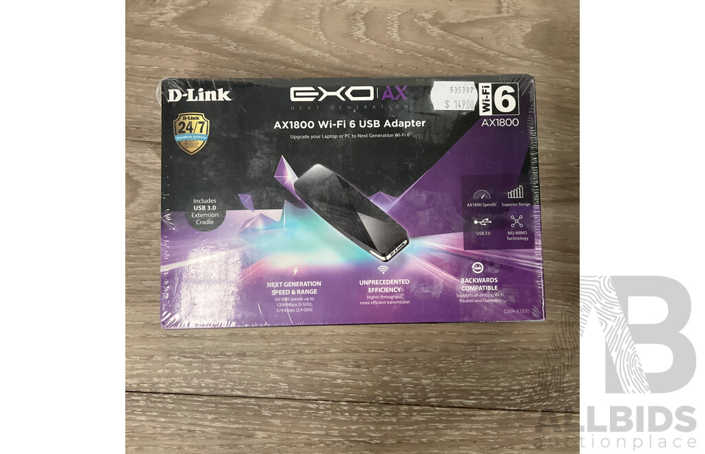 D-LINK EXO Ax1800 Wifi 6 USB Adapter & Range Extender - Lot of 2
