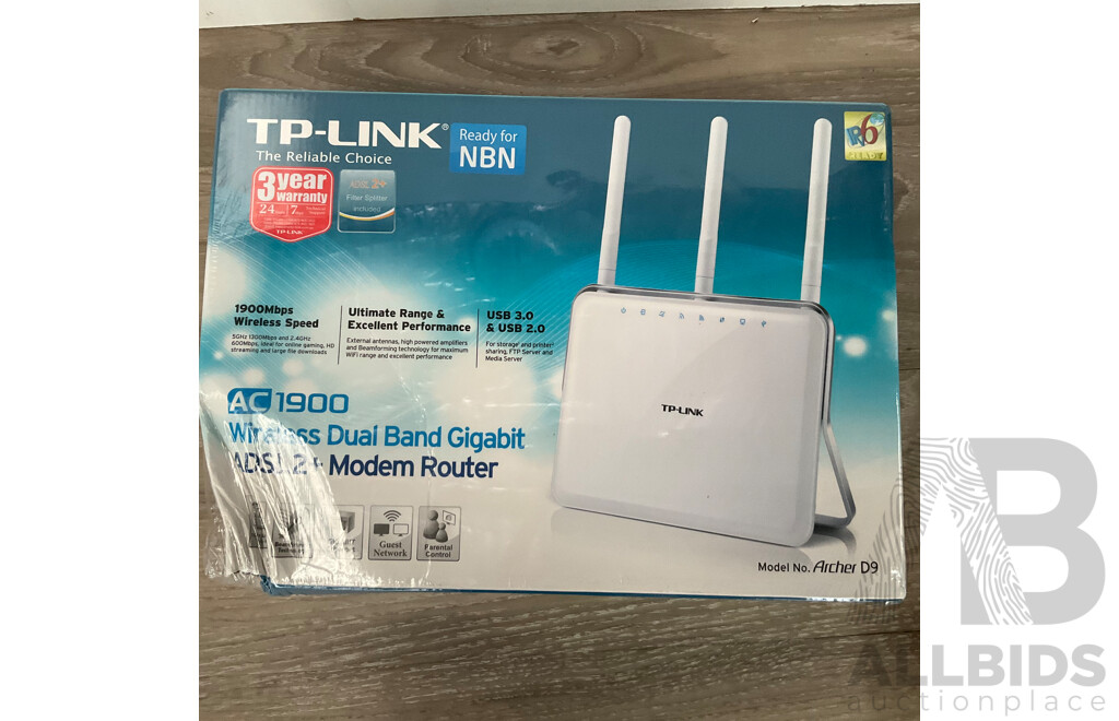 TP-LINK AC1900 Wireless Dual Band Gigabit ADSL2 Modem Router