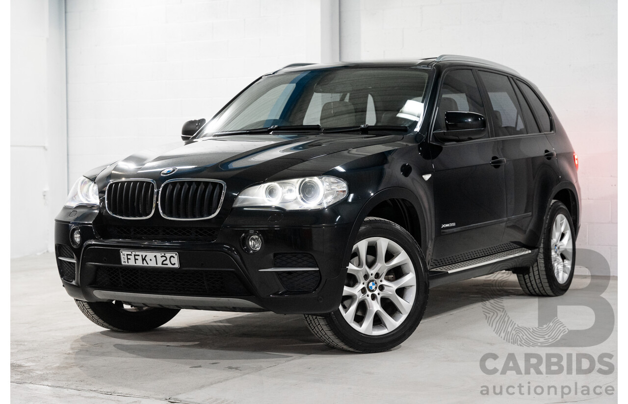1/2012 BMW X5 Xdrive 35i E70 MY12 Upgrade 4d Wagon Black Turbo 3.0L - 7 Seater