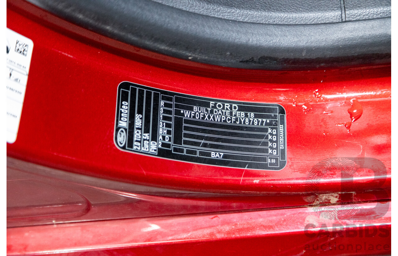04/2018 Ford Mondeo Trend TDCi MD MY18 4d Wagon Ruby Red Turbo Diesel 2.0L