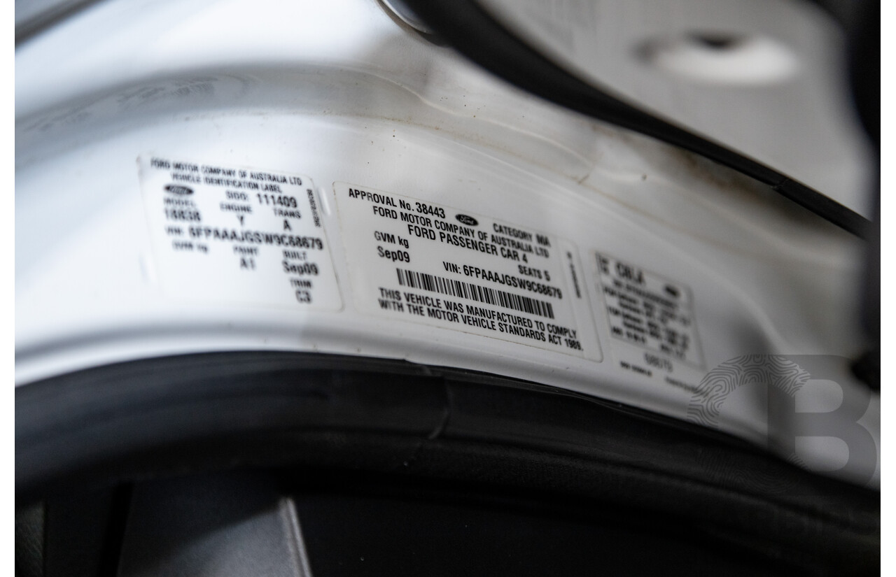 9/2009 Ford G6E Turbo FG 4d Sedan White Turbo 4.0L