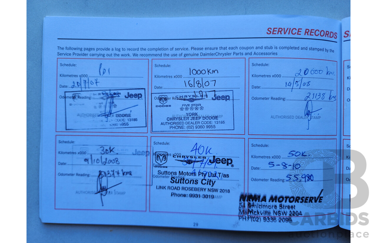 07/2007 Dodge Nitro SXT 4x4 KA 4D Wagon Silver 2.8L