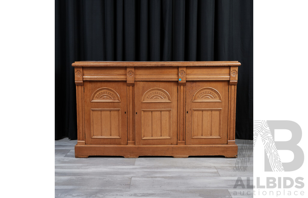 Oak Three Door Sideboard