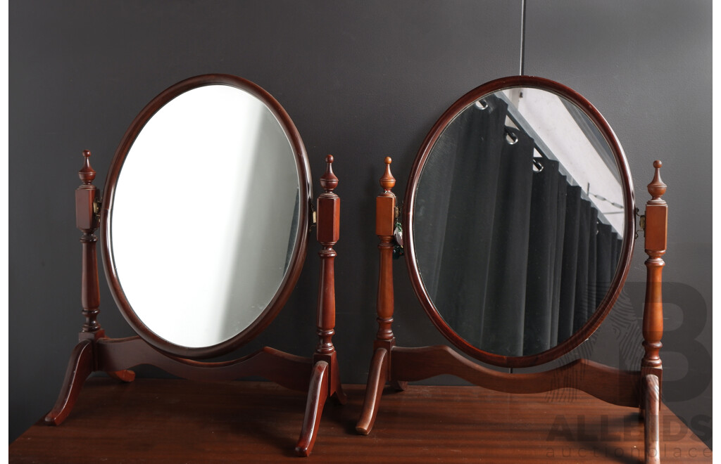 Pair of Dresser Top Mirrors