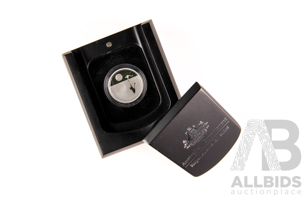 Australian RAM 2011 Silver Proof One Dollar Coin, Kangaroo at Sunset .999
