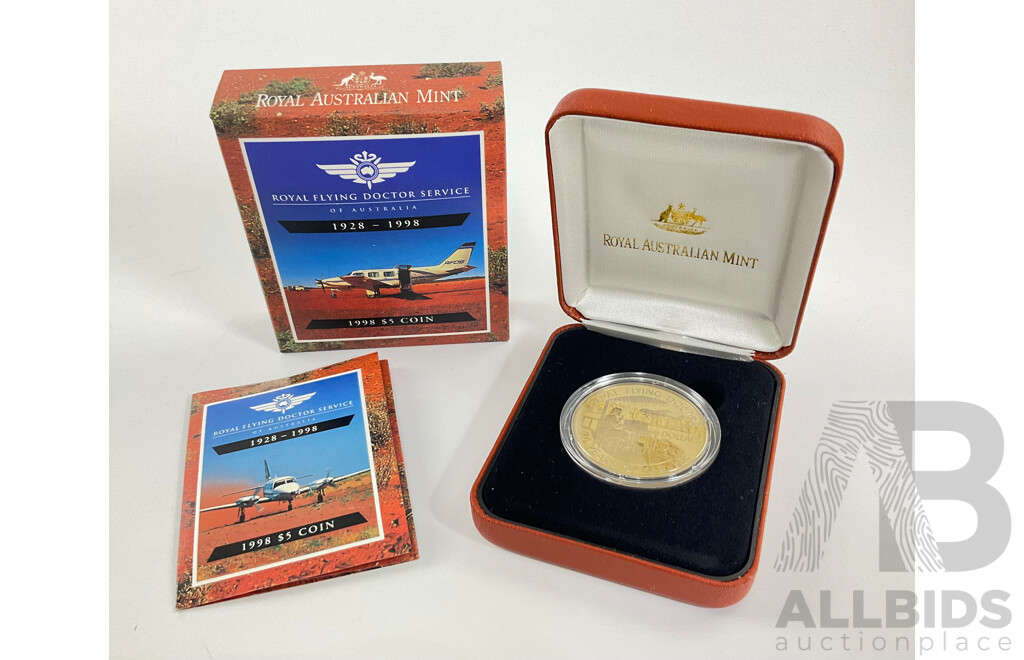 Australian RAM 1998 Five Dollar Proof Coin, Royal Flying Doctor Service