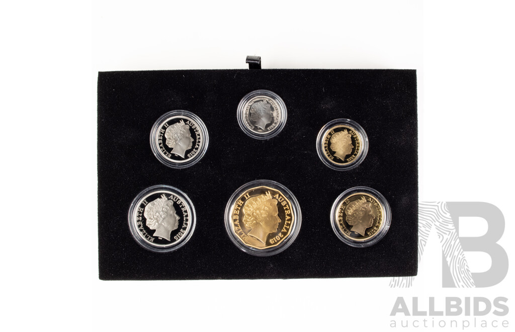 Australian RAM 2015 Six Proof Coin Set, 50th Anniversary of the Royal Australian Mint