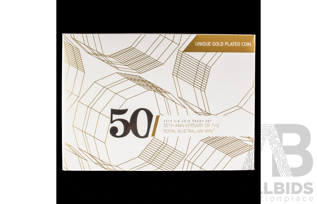 Australian RAM 2015 Six Proof Coin Set, 50th Anniversary of the Royal Australian Mint