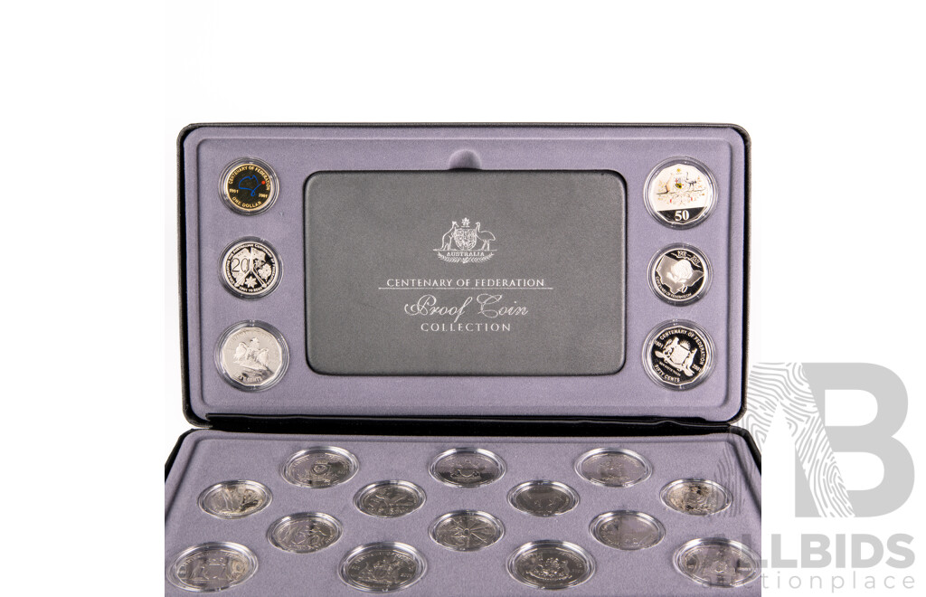 Australian RAM 2001 Twenty Proof Coin Centenary of Federation Coin Set