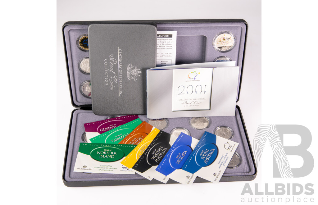 Australian RAM 2001 Twenty Proof Coin Centenary of Federation Coin Set