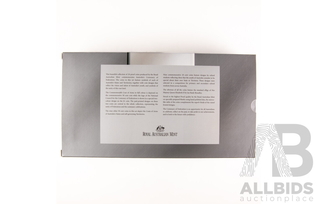 Australian RAM 2001 Twenty Proof Coin Centenary of Federation Coin Set