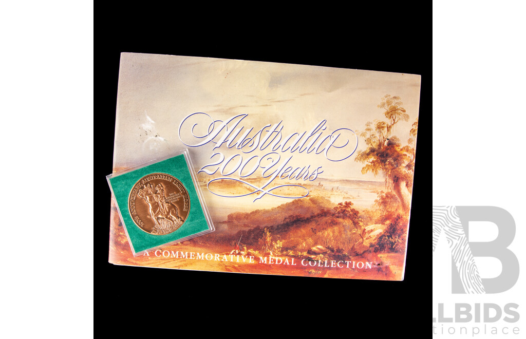 Australia 200 Years Commemorative Medal Collection with 100th Anniversary Light Horse Medallion