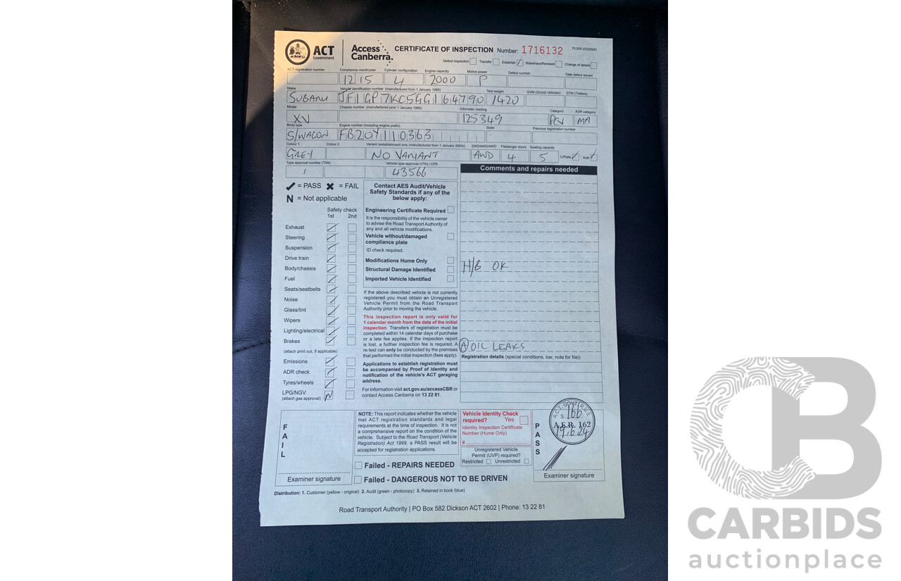 12/2015 Subaru XV 2.0i-S (AWD) G4X MY15 4d Wagon Dark Grey Metallic 2.0L