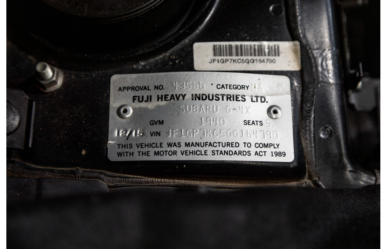 12/2015 Subaru XV 2.0i-S (AWD) G4X MY15 4d Wagon Dark Grey Metallic 2.0L