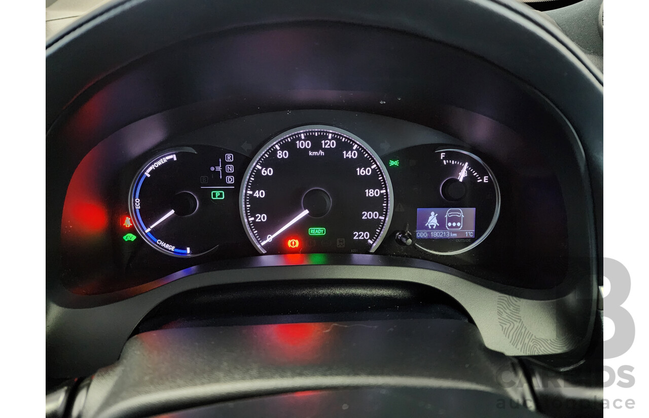 03/2011 Lexus CT 200H. Hybrid F SPORT FWD ZWA10R 5D Hatchback Silver 1.8L