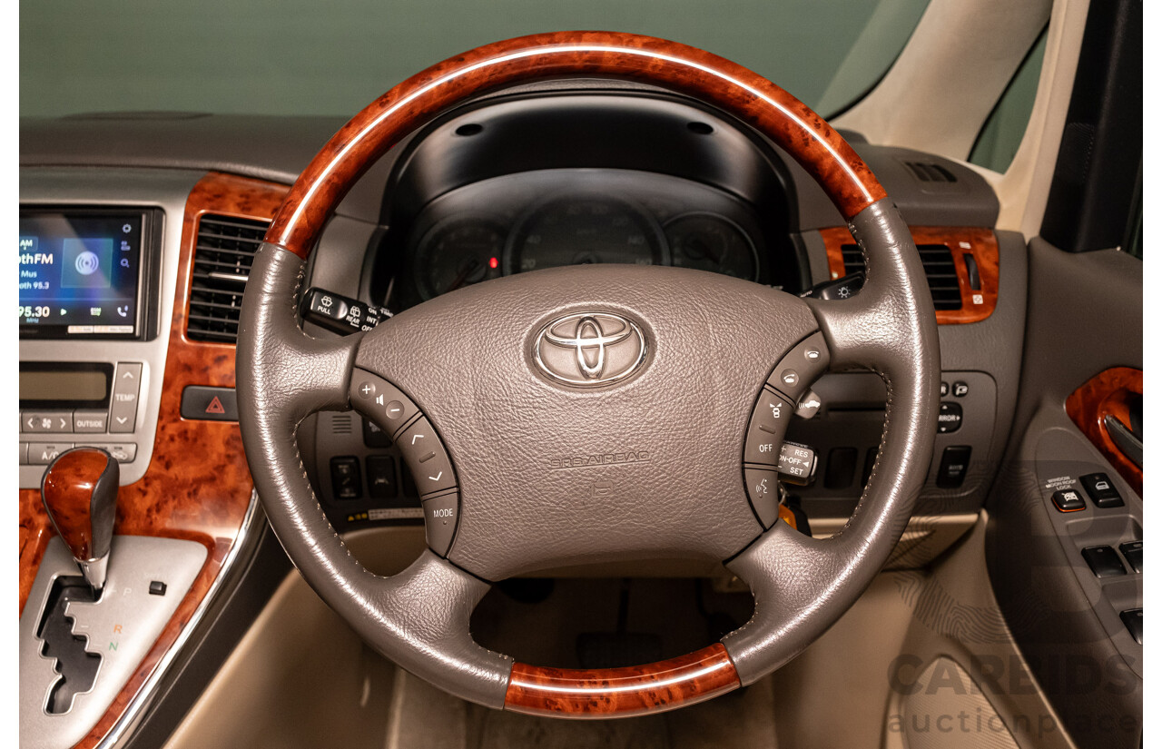 08/2003 Toyota Alphard G MZ (4x4) MNH15W 4d Van White V6 3.0L - 6 Seater - 05/2020 Used Import