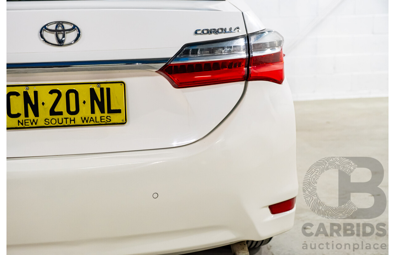 10/2017 Toyota Corolla Ascent ZRE172R 4d Sedan White 1.8L