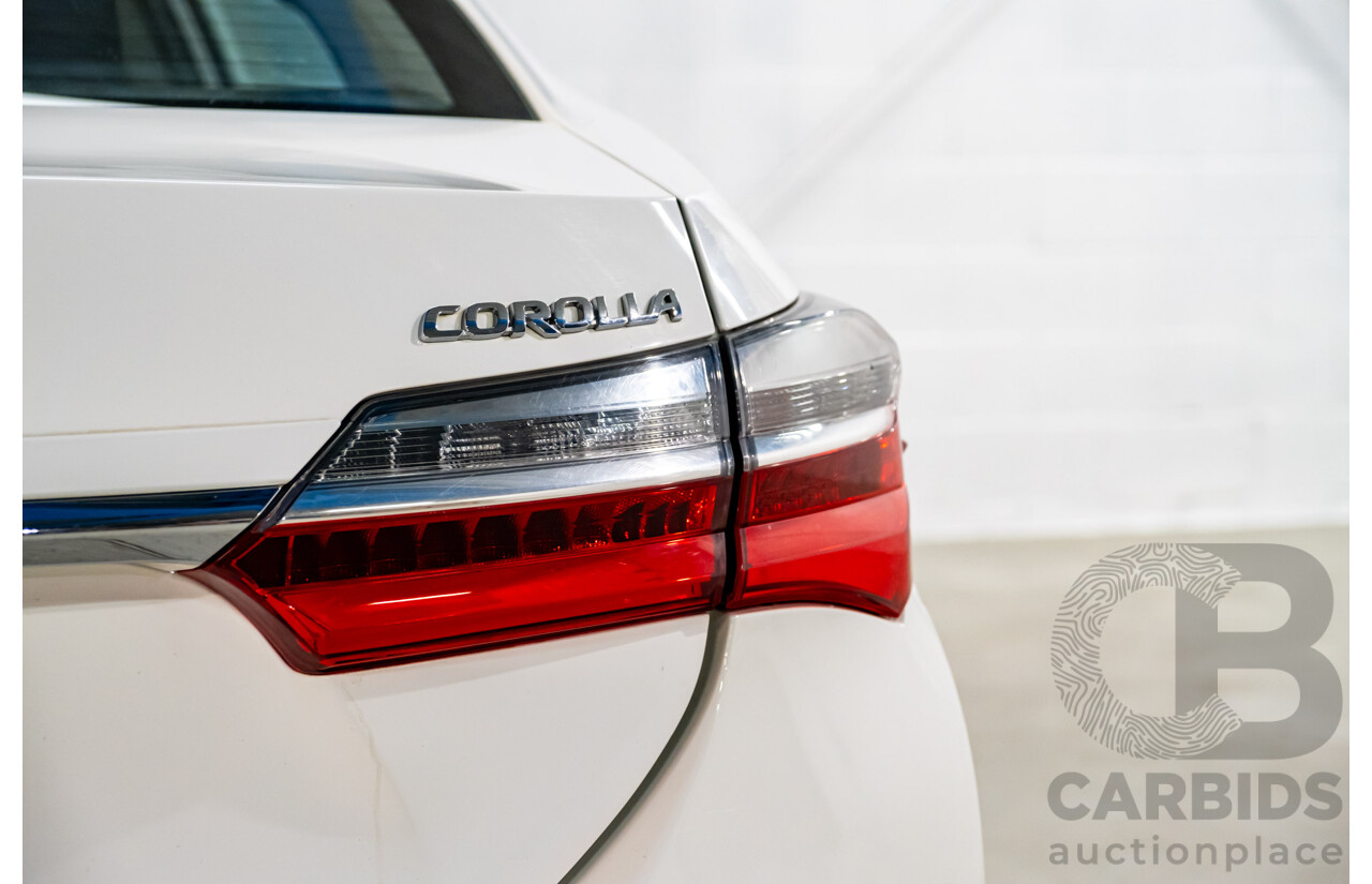 10/2017 Toyota Corolla Ascent ZRE172R 4d Sedan White 1.8L