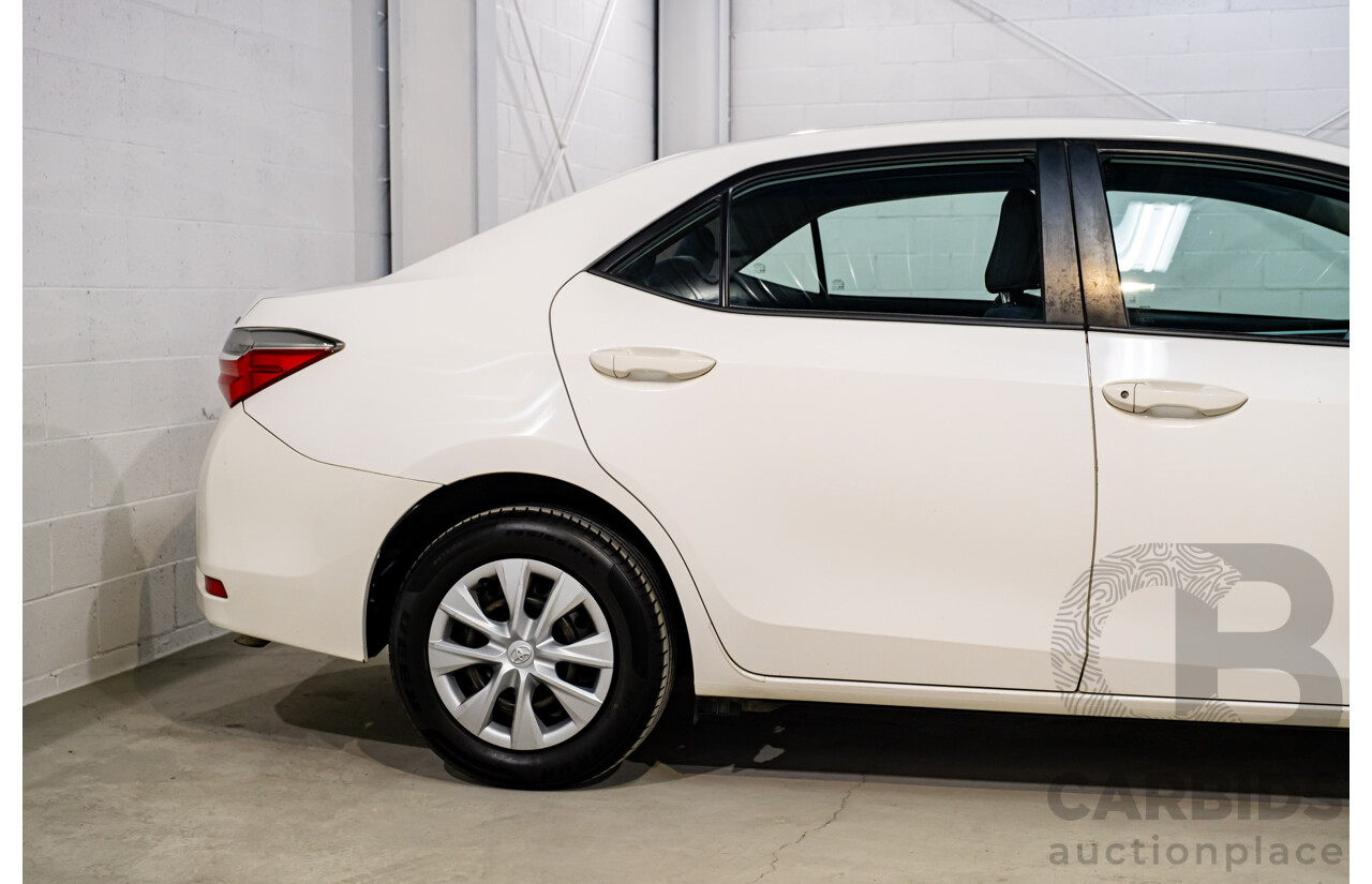 10/2017 Toyota Corolla Ascent ZRE172R 4d Sedan White 1.8L