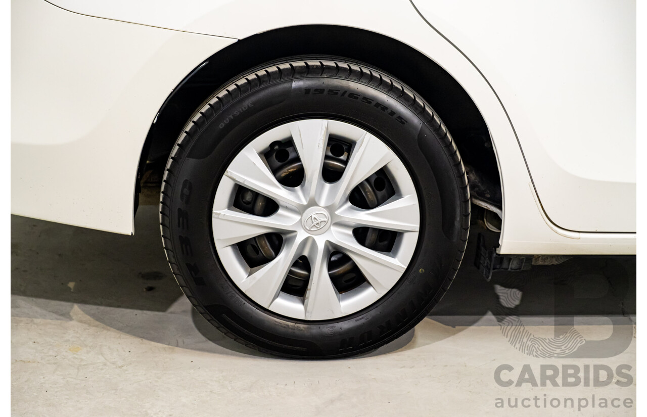 10/2017 Toyota Corolla Ascent ZRE172R 4d Sedan White 1.8L