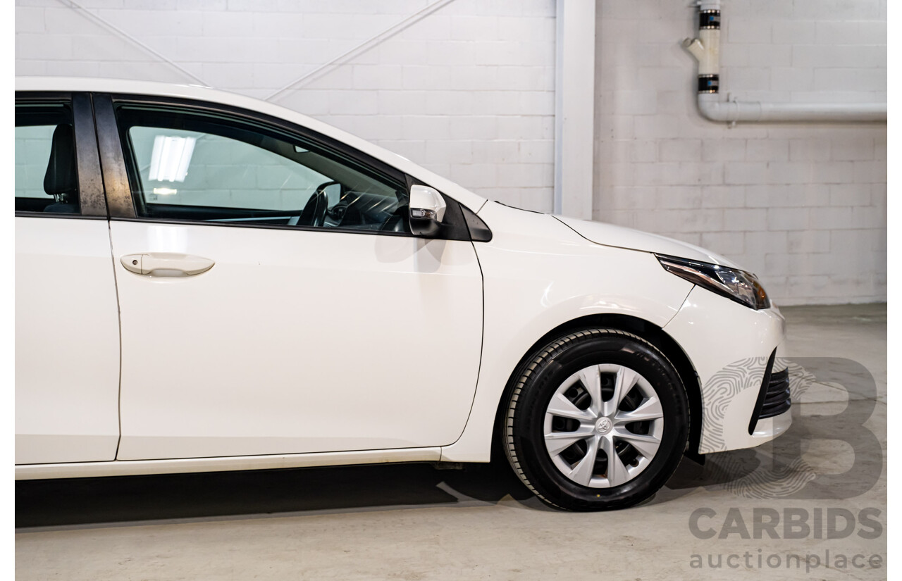 10/2017 Toyota Corolla Ascent ZRE172R 4d Sedan White 1.8L