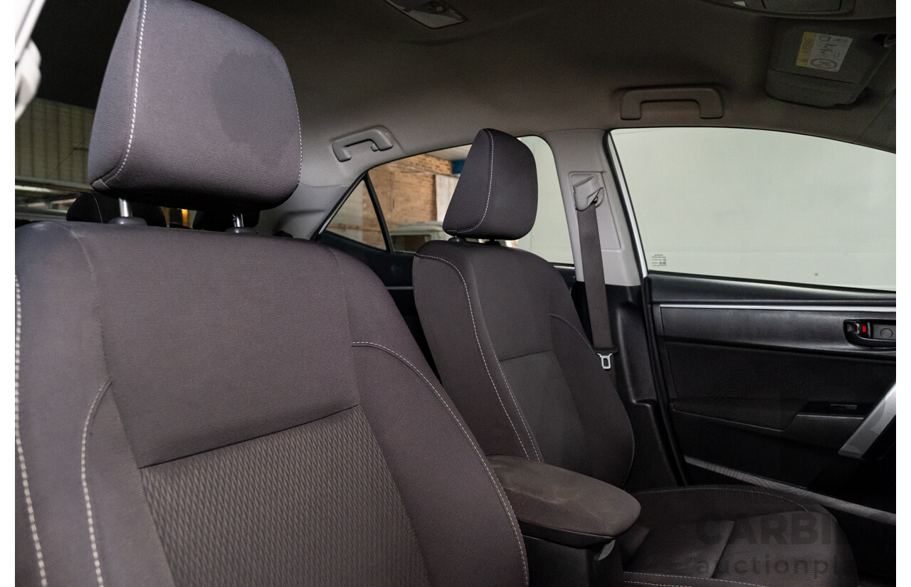 10/2017 Toyota Corolla Ascent ZRE172R 4d Sedan White 1.8L