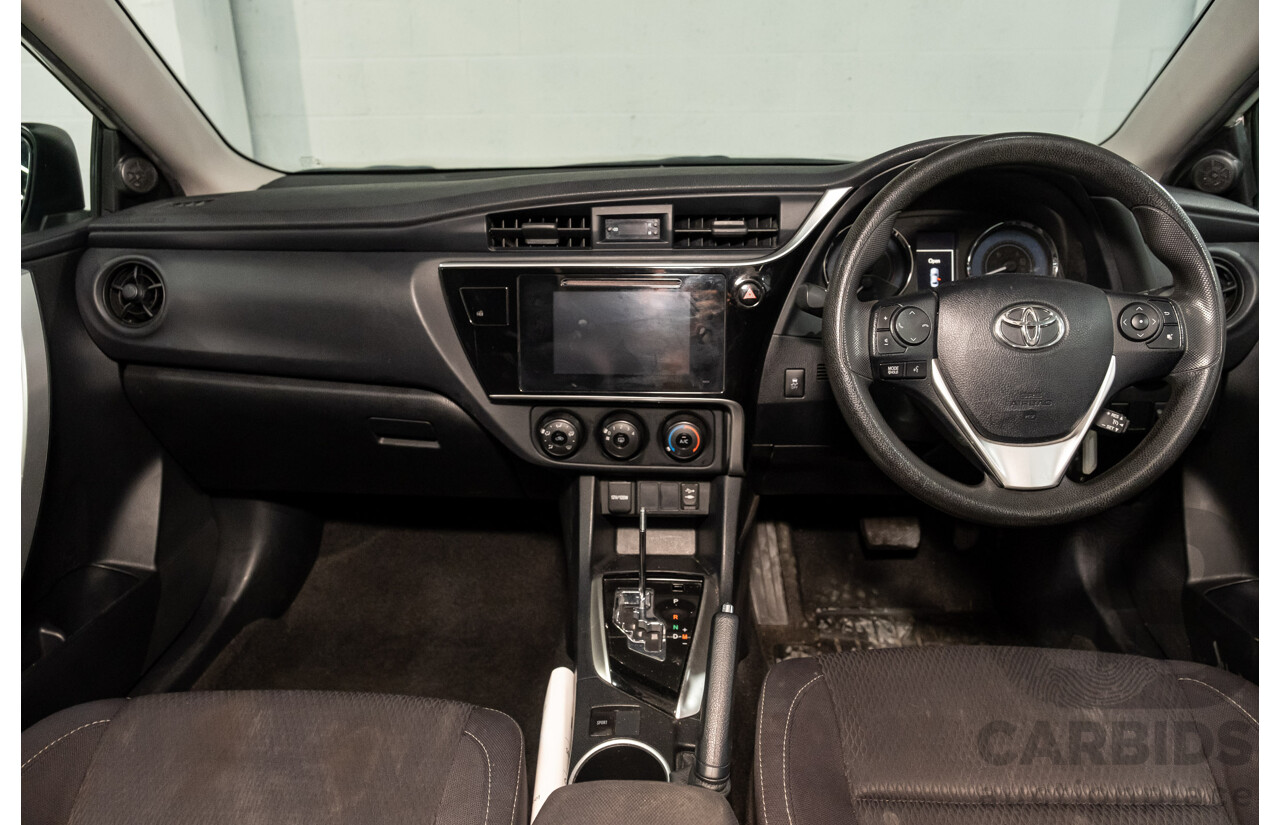 10/2017 Toyota Corolla Ascent ZRE172R 4d Sedan White 1.8L