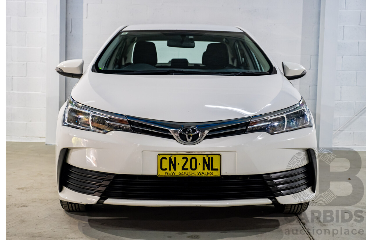 10/2017 Toyota Corolla Ascent ZRE172R 4d Sedan White 1.8L