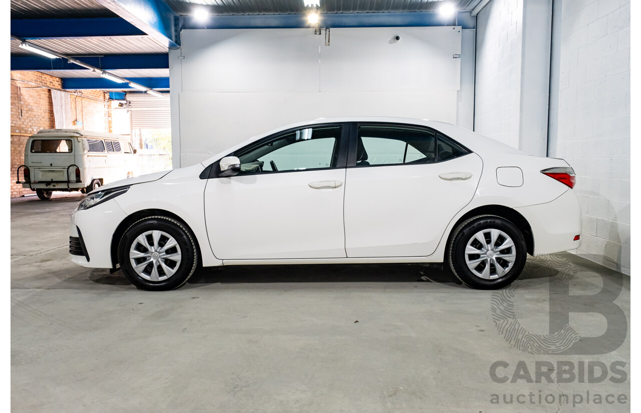 10/2017 Toyota Corolla Ascent ZRE172R 4d Sedan White 1.8L