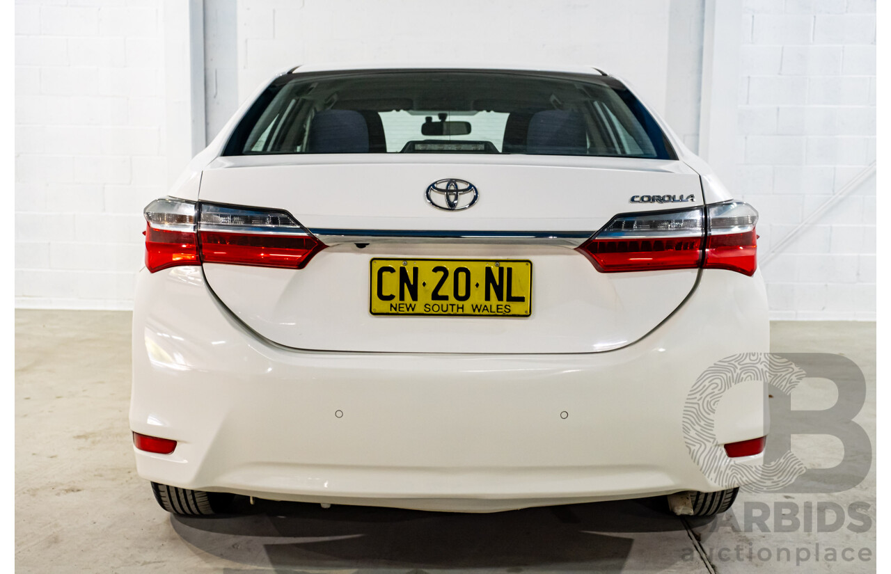 10/2017 Toyota Corolla Ascent ZRE172R 4d Sedan White 1.8L