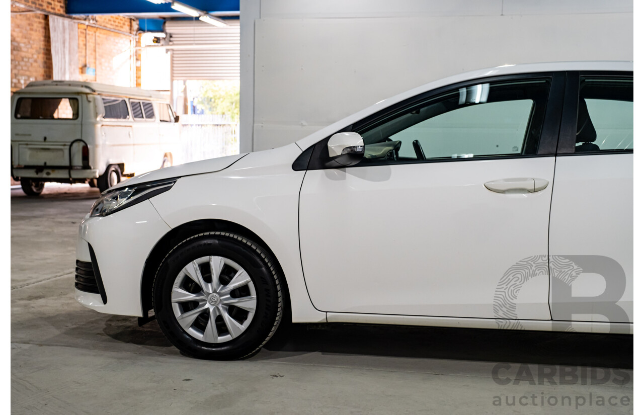 10/2017 Toyota Corolla Ascent ZRE172R 4d Sedan White 1.8L