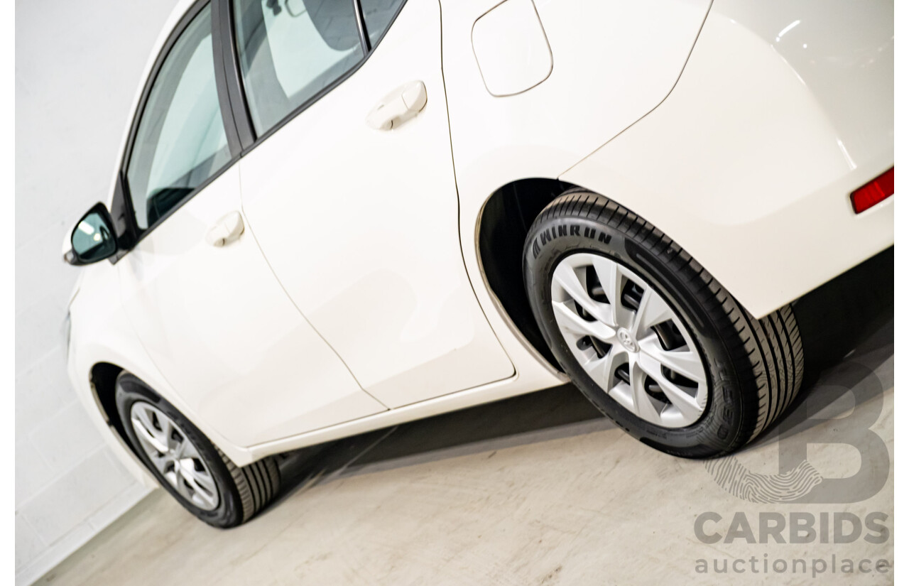 10/2017 Toyota Corolla Ascent ZRE172R 4d Sedan White 1.8L