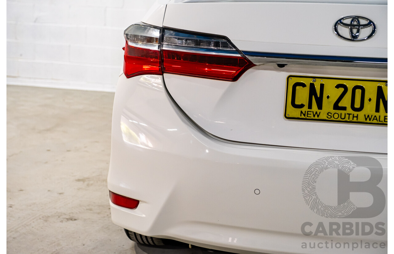 10/2017 Toyota Corolla Ascent ZRE172R 4d Sedan White 1.8L