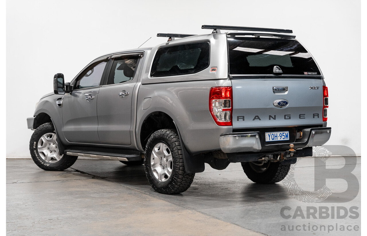 01/2016 Ford Ranger XLT 3.2 (4x4) PX MKII 4d Dual Cab Utility Ignot Silver Metallic Turbo Diesel 3.2L
