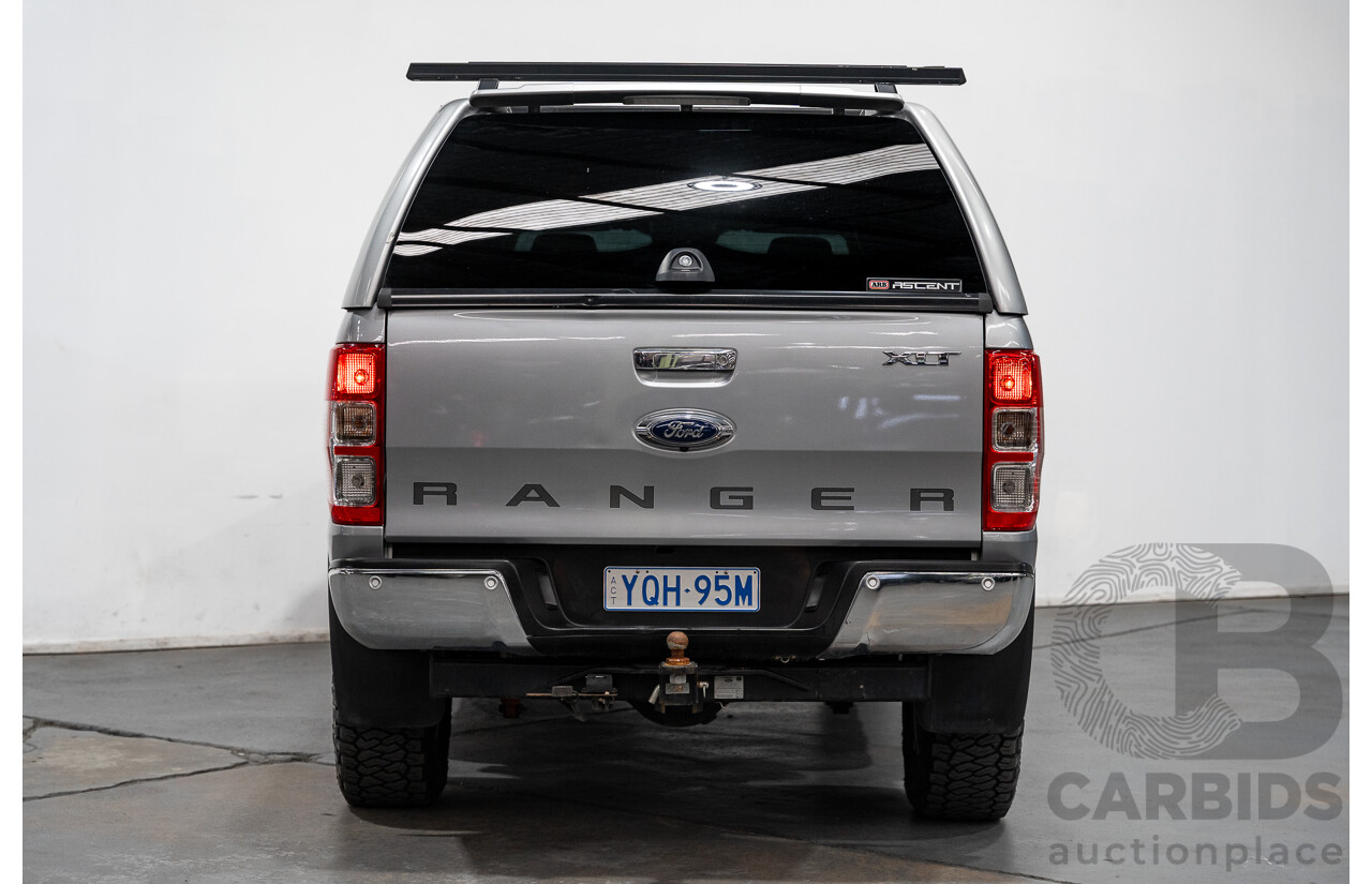 01/2016 Ford Ranger XLT 3.2 (4x4) PX MKII 4d Dual Cab Utility Ignot Silver Metallic Turbo Diesel 3.2L