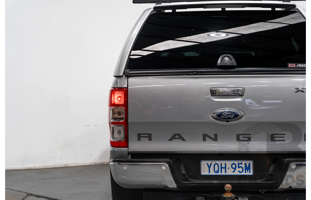 01/2016 Ford Ranger XLT 3.2 (4x4) PX MKII 4d Dual Cab Utility Ignot Silver Metallic Turbo Diesel 3.2L