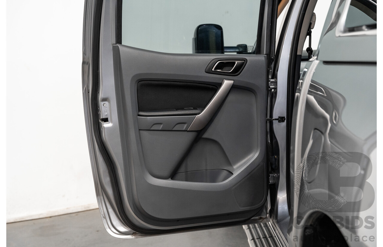 01/2016 Ford Ranger XLT 3.2 (4x4) PX MKII 4d Dual Cab Utility Ignot Silver Metallic Turbo Diesel 3.2L